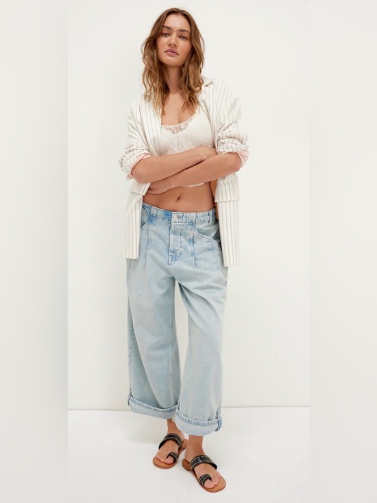 Free People Denim - We The Free La Vida Pull On Jeans in Bleached, XL, NWT